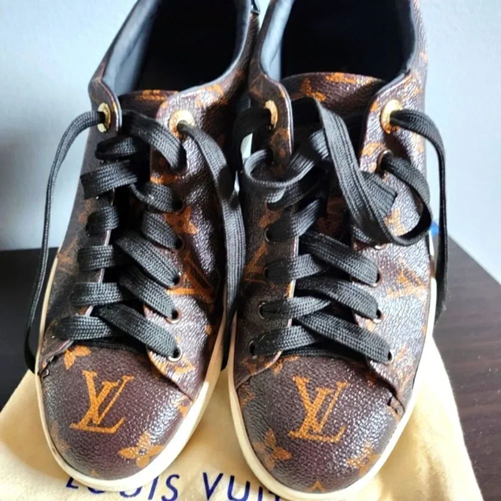Louis Vuitton Black and Brown Monogram Sneakers